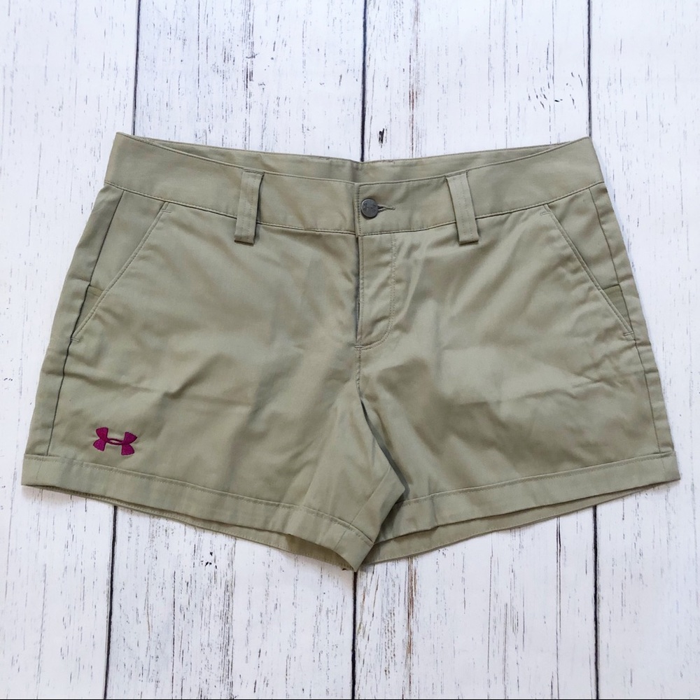 Under Armour tan midi women’s shorts 10